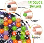 50PCS 20MM Halloween Bubblegum Beads for Pens | Chunky Rhinestone Focal Beads DIY Jewelry Crafts - Image 3
