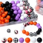 70PCS 15MM Halloween Silicone Beads | Spooky Holiday Focal Beads for DIY Jewelry Crafts Keychains - Image 4