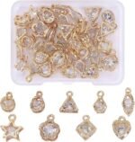 45PCS Rhinestone Crystal Charms | Sparkling Decorative Pendants for DIY Bracelets Jewelry Making Crafts - Image 2