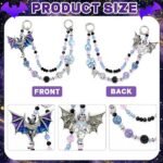 Halloween Skull Bag Chain Charm | Beaded Rhinestone Wallet Chain for Purse Handbag DIY Accessories - Image 2