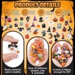 40PCS Halloween Resin Charms | Pumpkin Witch Hat Spooky Flatback Embellishments for DIY Crafts - Image 4