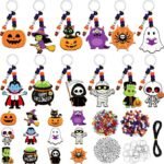 649PCS Halloween Keychain Making Kit | Spooky DIY Beads Charms Supplies for Keychains Bag Accessories - Image 2
