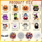 649PCS Halloween Keychain Making Kit | Spooky DIY Beads Charms Supplies for Keychains Bag Accessories - Image 3