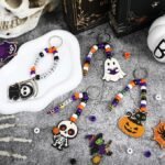 649PCS Halloween Keychain Making Kit | Spooky DIY Beads Charms Supplies for Keychains Bag Accessories