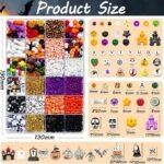 2843-Piece Halloween Polymer Clay Beads Kit | Pumpkin, Skull, Ghost Charms for DIY Jewelry - Image 2