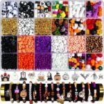 2843-Piece Halloween Polymer Clay Beads Kit | Pumpkin, Skull, Ghost Charms for DIY Jewelry