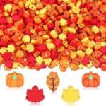 300PCS Fall Leaf Pumpkin Polymer Clay Beads | Autumn DIY Jewelry Making Crafts - Image 2