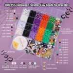 3010-Piece Halloween Polymer Clay Bead Kit | Skull, Glasses, Pearl Beads for DIY Jewelry - Image 3