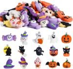 60PCS Halloween Mini Resin Charms | 15 Styles Flatback Spooky Figures for DIY Jewelry Crafts - Image 3