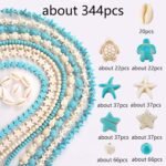 344PCS Turquoise Sea Turtle Beads | Coastal DIY Jewelry Making Kit (8 Strings) - Image 2