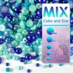 Teal Turquoise Green AB Flatback Pearl Beads | Mixed Sizes 4-10MM DIY Crafts - Image 2