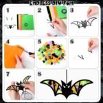24 Sets Halloween Bat Craft Kit | DIY Suncatcher Tissue Paper Window Hanging Decorations - Image 5