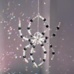 Crystal Spider Suncatcher | Halloween Window Hanging Ornament Gothic Spider Decor for Home