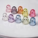 40PCS Cute Acrylic Halloween Ghost Beads | Random Mix Spacer Beads for Keychains Pens Lanyards DIY - Image 3