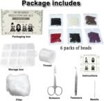 4 Pack 3D Beaded Skeleton DIY Craft Kit | Handmade Figurine Beading Set for Halloween Decor Gifts - Image 3
