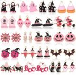 Pink Halloween Charms | Spooky DIY Jewelry Making Supplies (40 Pieces) - Image 2