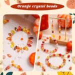 1000PCS Fall Orange Crackle Glass Beads | Crystal Beads for Jewelry Making DIY Plant Crafts - Image 3