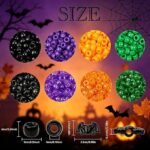 1200PCS Halloween Pony Beads | 45 Bat Beads 8 Colors 6x9MM Kandi Beads for DIY Jewelry Crafts - Image 4