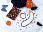 1150PCS Halloween Beads Kit | Glass Polymer Clay Beads with Storage Box for DIY Jewelry Making Crafts