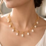 Bridal Pearl Choker Necklace | Freshwater Pearl Wedding Jewelry | Gold Pearl Necklace | Elegant Statement Necklace | Gift For Her - Image 2