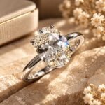 Oval Cut White Moissanite Daimond Ring | 925 Sterling Silver Zircon Engagement Ring | Romantic Wedding Band | Promise Promise Ring for Women